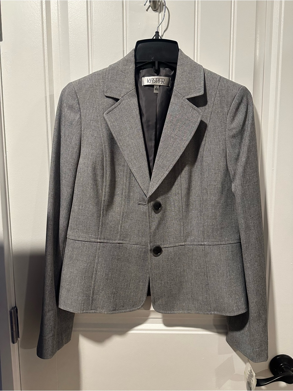 Kasper Gray Two-Button Women's Blazer